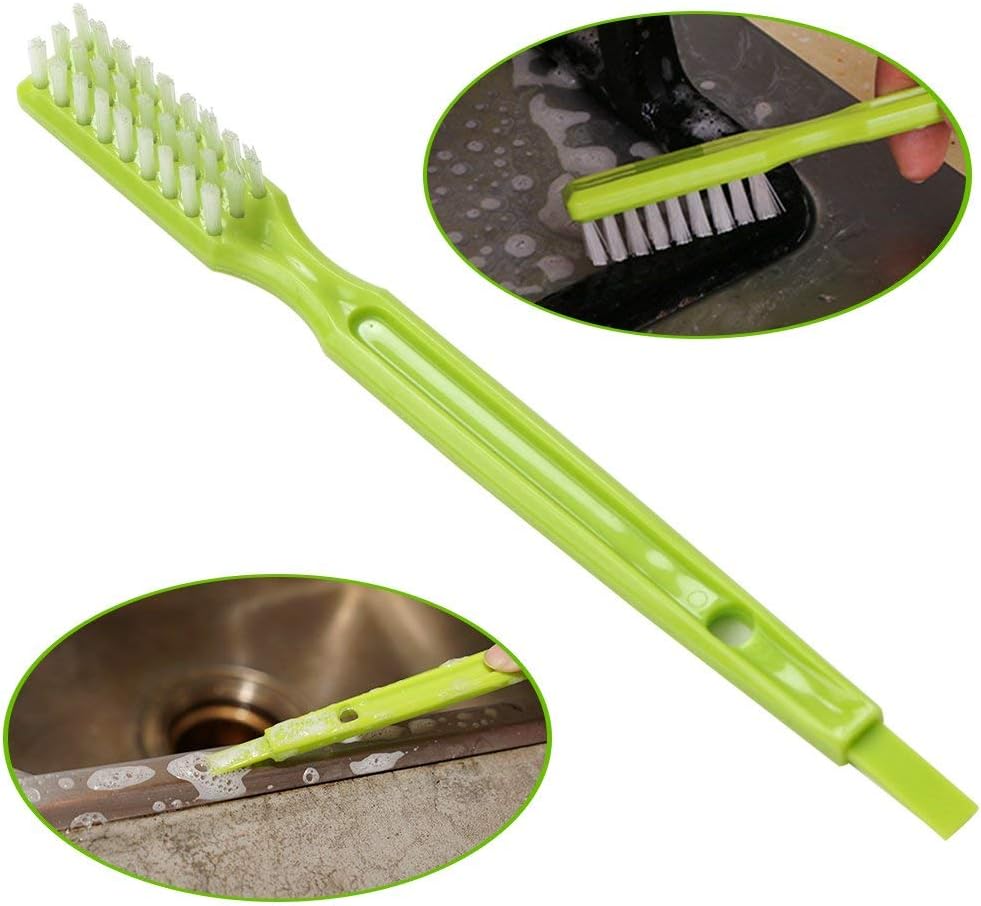 Living&Giving Grout Brush, (4 in 1) Grout Cleaner Brush, Tile Joint Scrub Brush with Handle, Stiff Cleaning Brush for All of The Household Such as