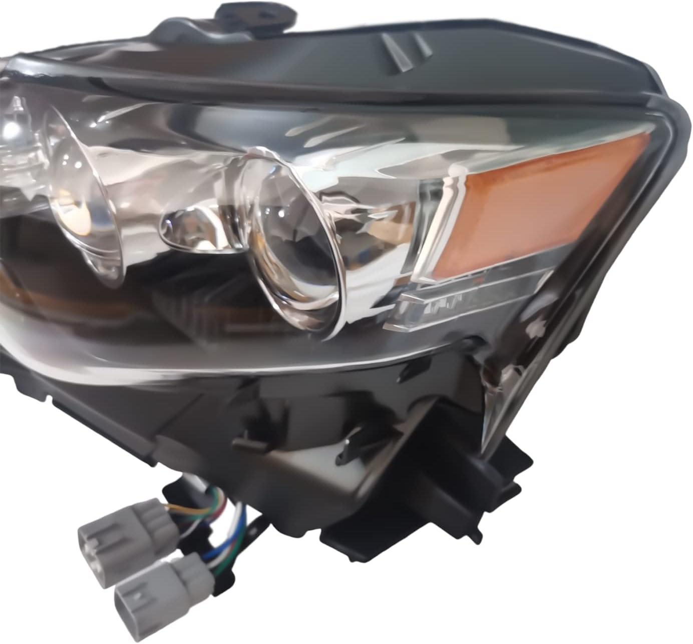 Faro delantero compatible con Lexus IS250 IS350 2014 2015 2016, faros delanteros LED, carcasa negra, lente transparente, lado izquierdo del