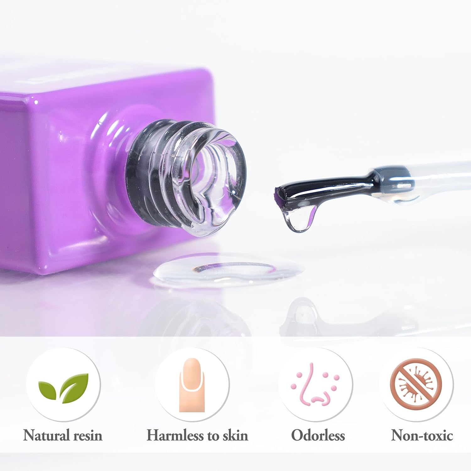 FZANEST Esmalte de uñas de gel de diamante, 0.5 onzas líquidas, capa superior transparente que no se limpia, brillo de espejo de alto brillo,