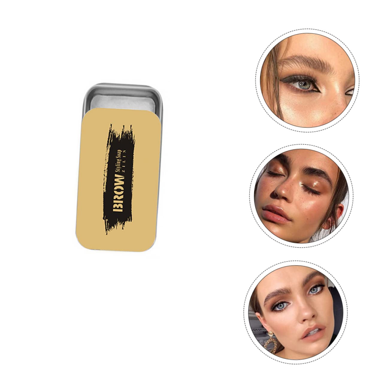 ADOCARN 3 juegos de cejas, crema para cejas Cosméticos de maquillaje para cejas Cera para dar forma a jabón Cera de gel duradero Jabón para cejas