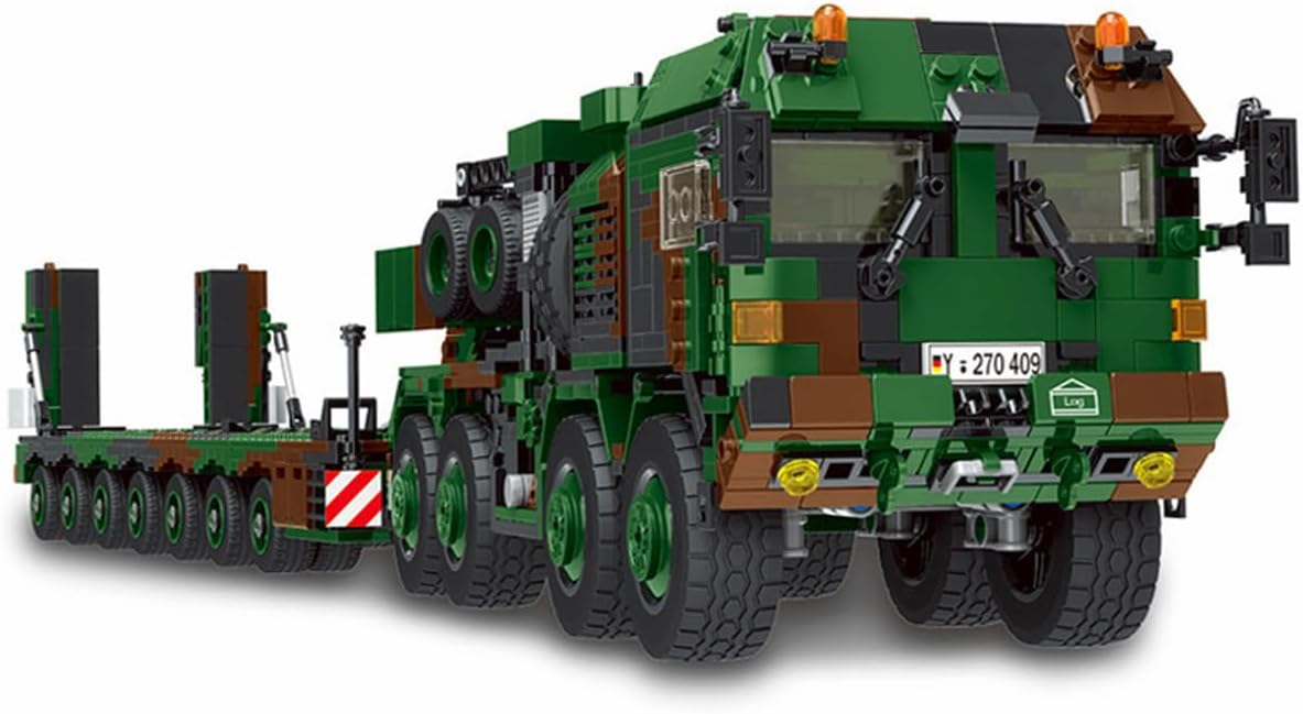 Alemania HX-81 Heavy Transporter Juguetes de construcción para niños de 8 a 12 años de la Segunda Guerra Mundial Juguetes de Transporte Tanque