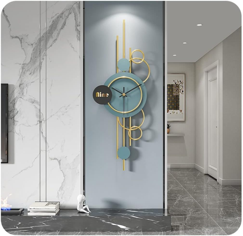 Reloj de pared – Reloj de pared grande para decoración de sala de estar, estilo nórdico, moderno, silencioso, sin tictac, funciona con pilas, sin