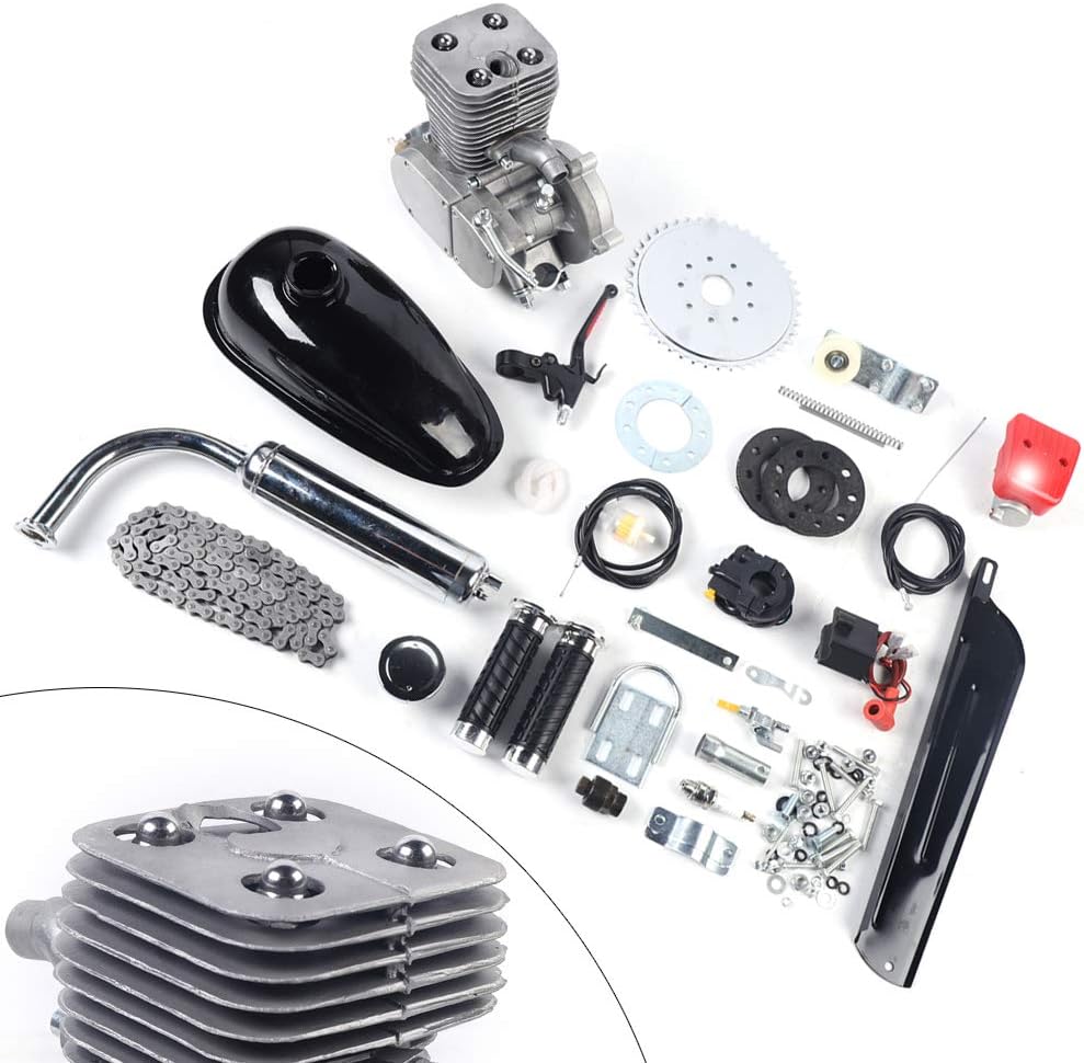 Kit completo CDI de alto rendimiento, 100 CC 2 tiempos motor motorizado de gasolina para bicicleta, kit de conversión de bicicleta mejorado