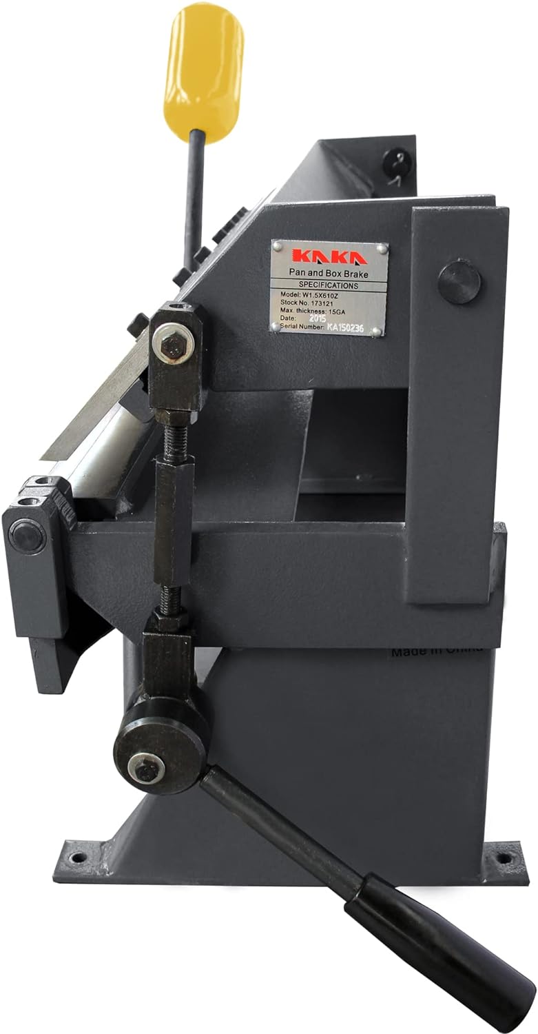 KAKA INDUSTRIAL W-2416Z, bandeja de metal de 24 pulgadas y freno de caja, capacidad de acero suave calibre 16, ángulo de grosor máximo de 1-135