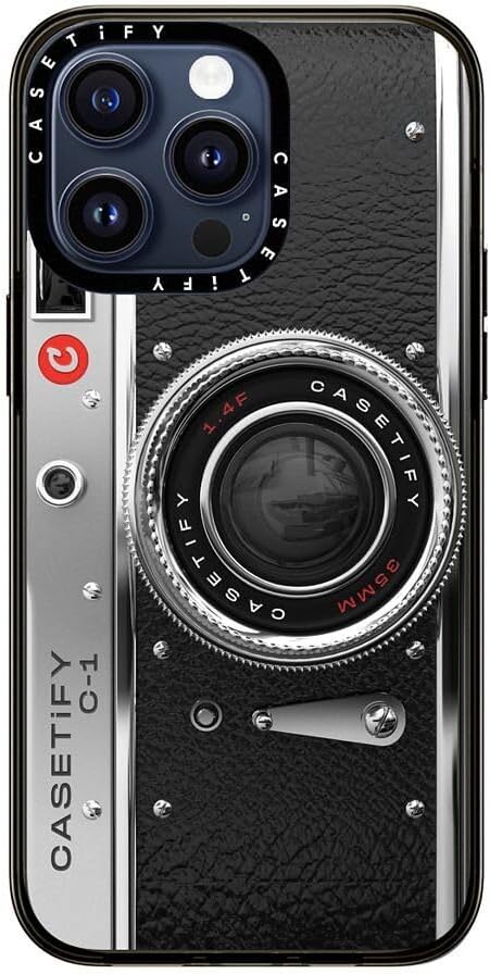 CASETiFY Funda compacta para iPhone 15 Pro Max 2 veces probada contra caídas de grado militar, protección contra caídas de 4 pies – Funda para