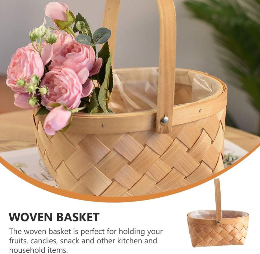 BESTOYARD Cesta de mimbre de ratán para Pascua, cestas de madera con asas para decoración de Pascua, otoño, picnic, jardinería, fiestas, bodas,