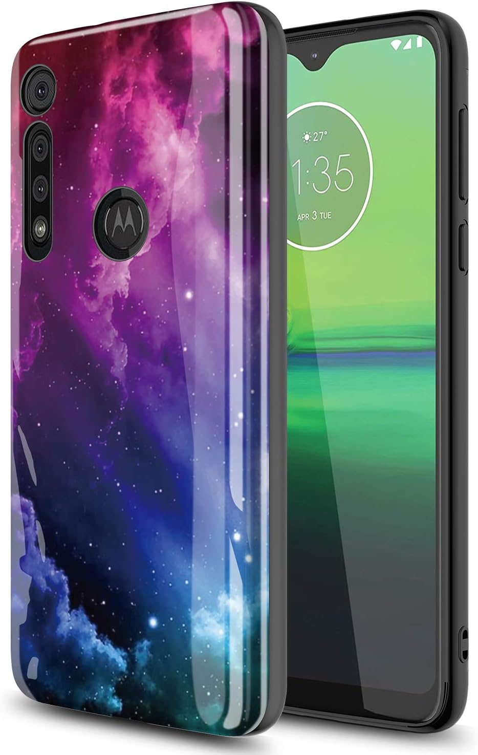 YooBee – Carcasa para Moto G8 PlayMoto One Macro (2019), ultrafina, linda, elegante, delgada, híbrida, resistente a los arañazos, resistente a los