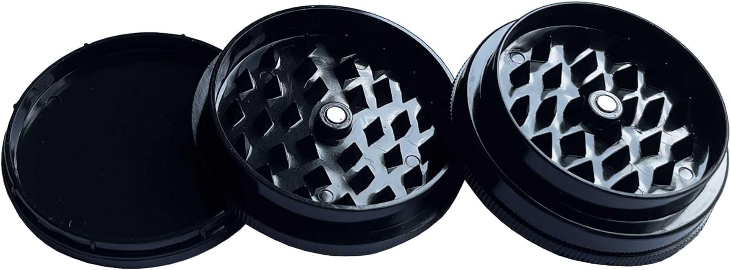 Paquete de 3 molinillo de hierbas manual, molinillo de especias pequeño de 2.3 pulgadas con almacenamiento, molinillo de hierbas de plástico