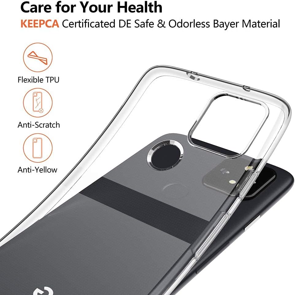 Funda transparente para Google Pixel 4a 5G, no compatible con Pixel 4a, delgada, suave, silicona flexible, gel de poliuretano termoplástico, a