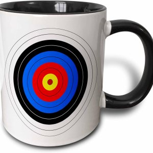 3dRose Objetivo con rojo amarillo negro blanco y azul anillos taza, 11 oz 3dRose Objetivo con rojo amarillo negro blanco y azul anillos taza, 11 oz