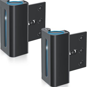 Paquete de 2 cerraduras de refuerzo de puerta AceMining que soportan 800 libras de fuerza, cerradura de puerta extra negra con 8 tornillos que evita Paquete de 2 cerraduras de refuerzo de puerta AceMining que soportan 800 libras de fuerza, cerradura de puerta extra negra con 8 tornillos que evita