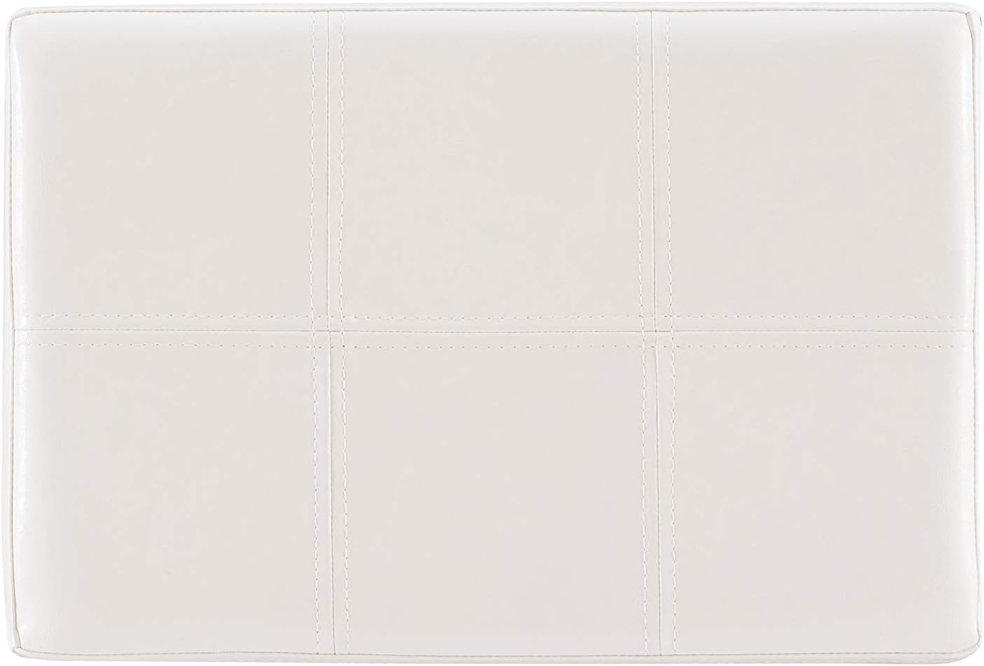 Linon Taburete de mostrador sin respaldo blanco Claridge