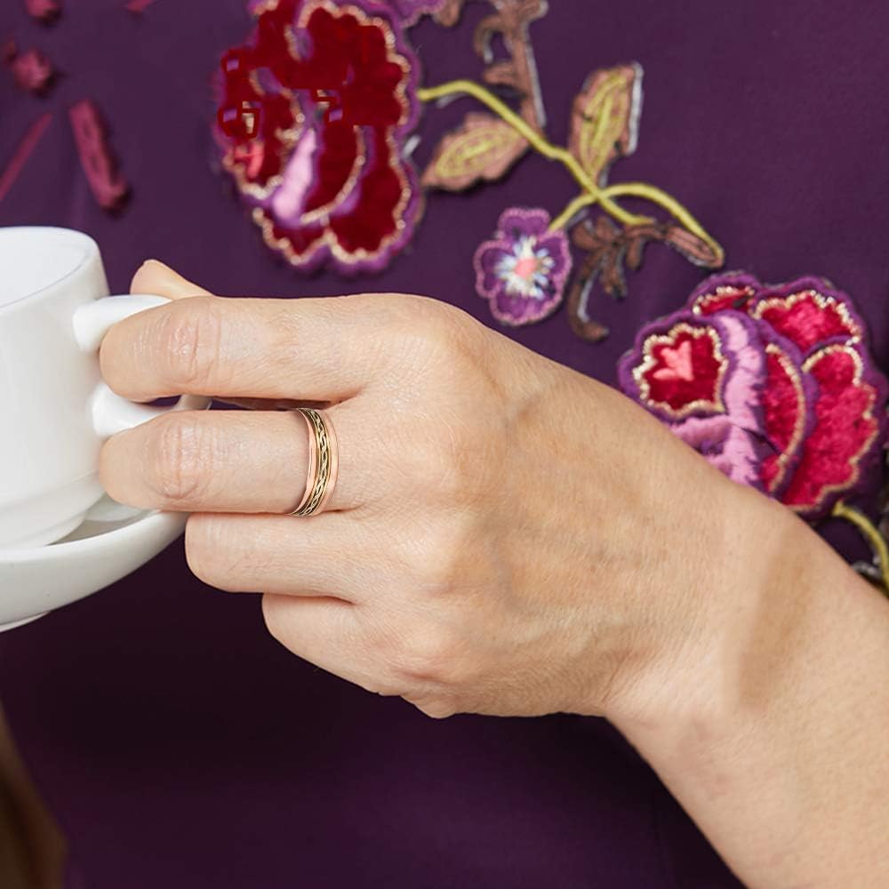 EnerCoppeX Anillos de cobre para mujer para artritis y articulación, anillo magnético ajustable para los dedos del pulgar, anillos de terapia