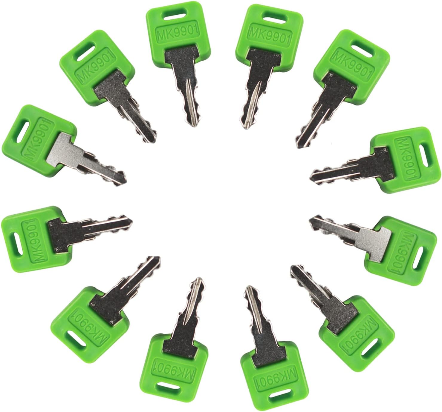 RV Key MK9901 6601 Juego de repuesto para llave de recreativo, paquete de 12, verde, bloqueo de teclado