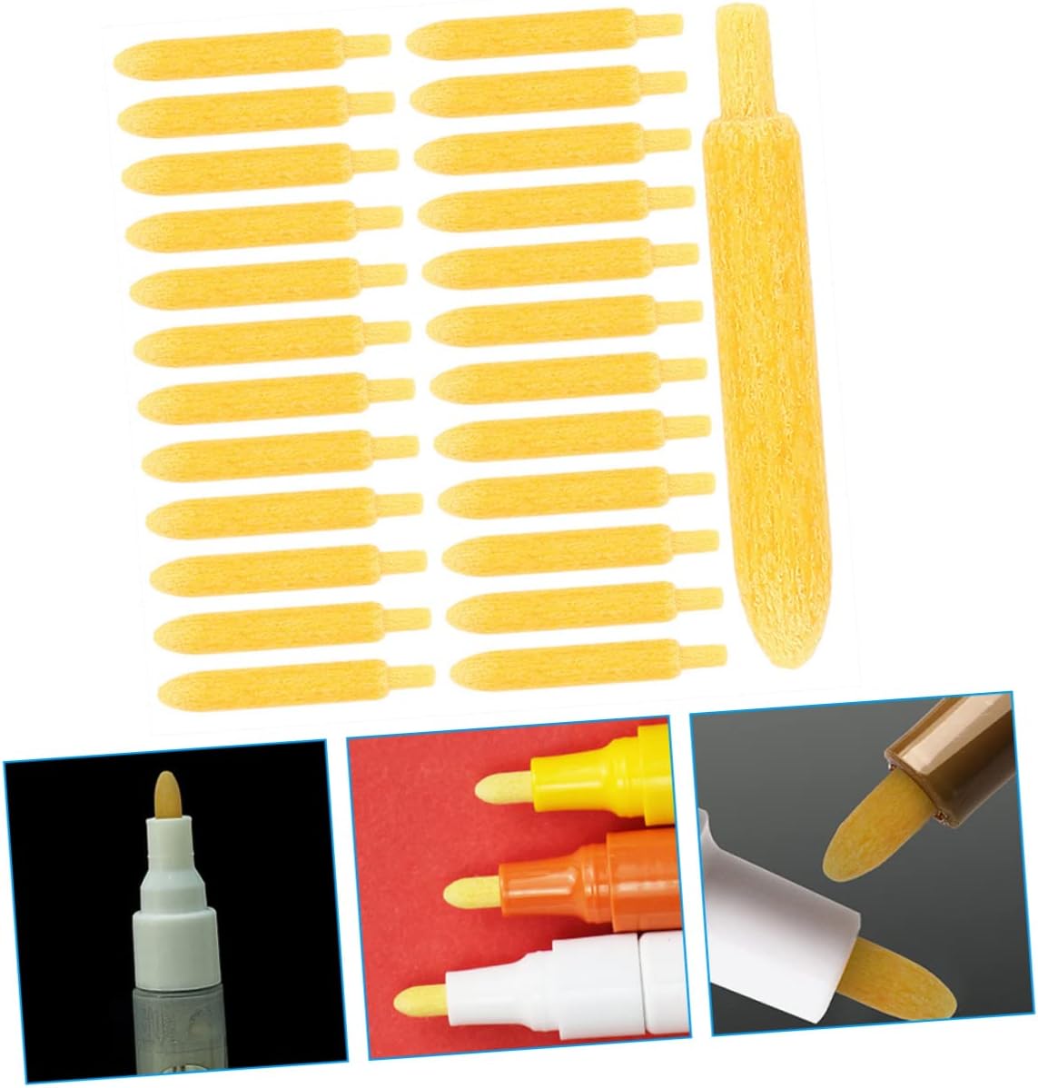 EXCEART 240 piezas de repuesto para bolígrafo de pintura, suministros de bolígrafo de pintura al óleo, puntas de marcador de pintura, suministros de