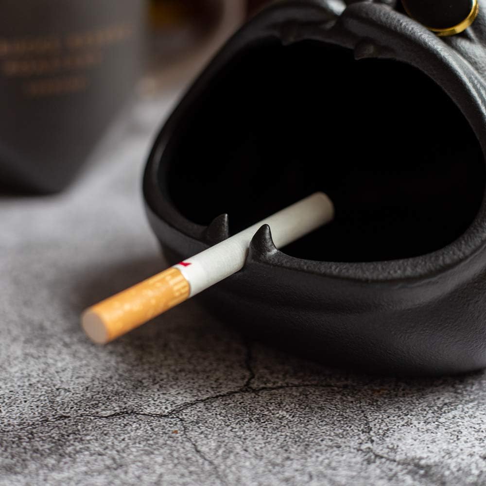 Cenicero de cigarros, cenicero grande decorativo de cerámica resistente al viento, bandejas de cenizas para perros para cigarrillos, el mejor regalo