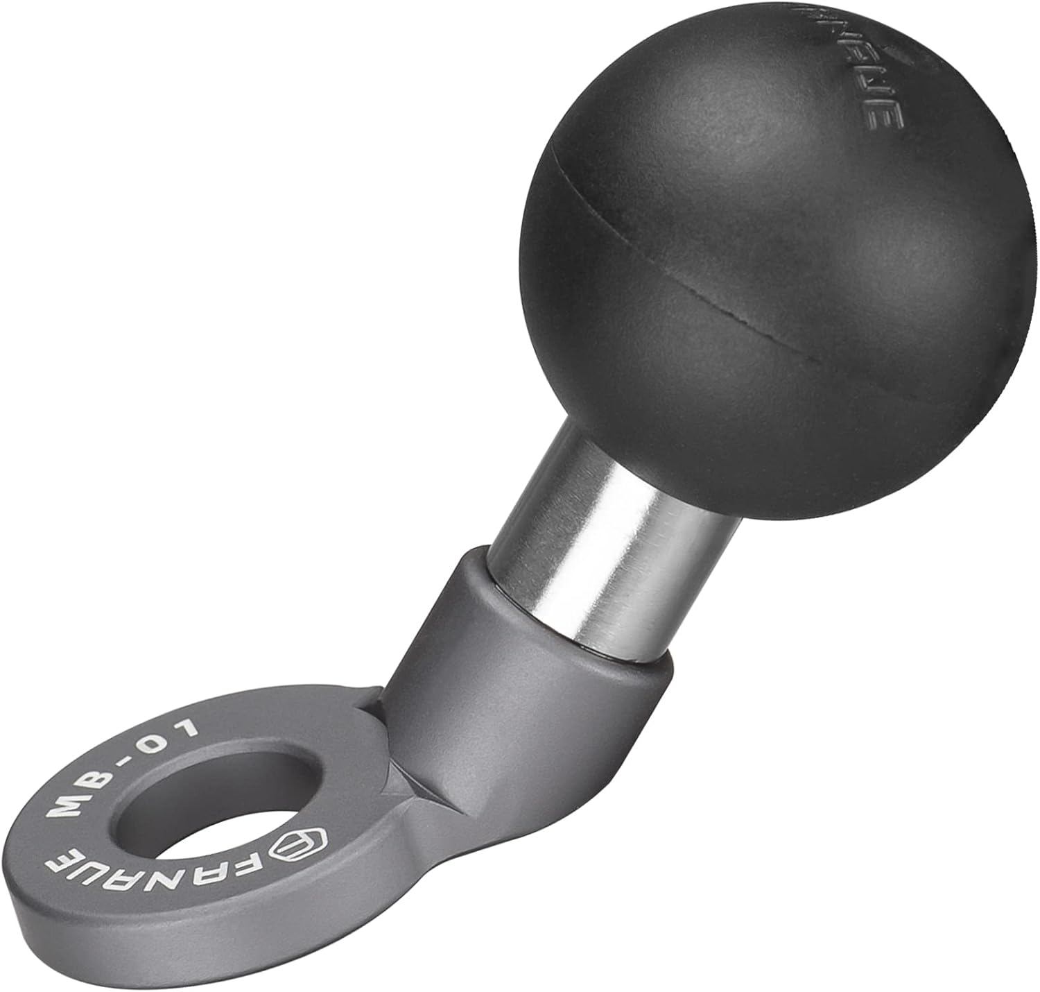FANAUE Base de bola con adaptador de cabeza de perno en ángulo con orificio de montaje de 0.394 pulgadas, base de montaje de aleación de aluminio