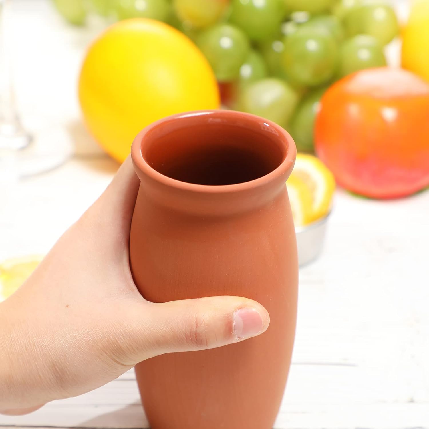 Cantaritos De Barro Mexicanos – Vasos de cóctel de 12 onzas, vasos de arcilla para tequila, margaritas, mojitos, cerámica, vasos de chupito