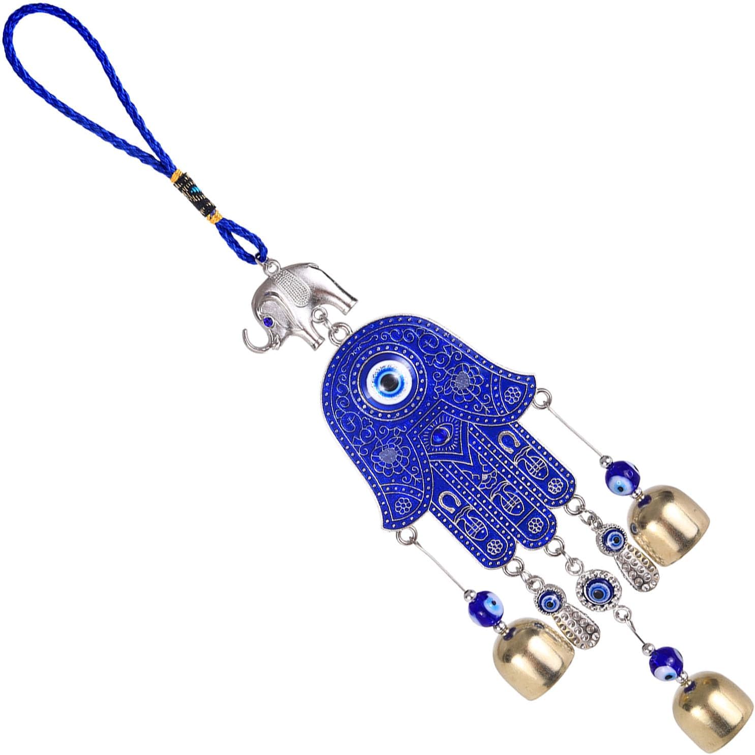 Colgante de talismán de mano santa de Fátima de mal de ojo, adorno turco hecho a mano, adorno colgante de mal de ojo azul de la suerte para