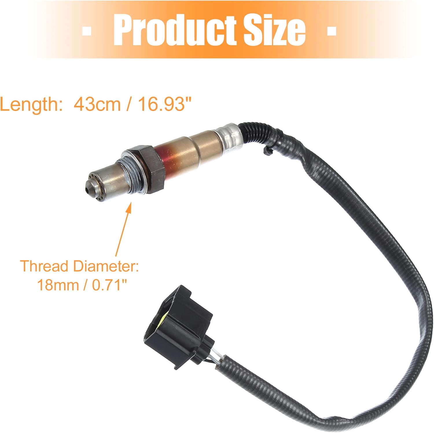 X AUTOHAUX Sensor de oxígeno O2 de la relación de combustible del aire del coche substituye 0045420818 para Mercedes-Benz CL 550 2007-2010 para