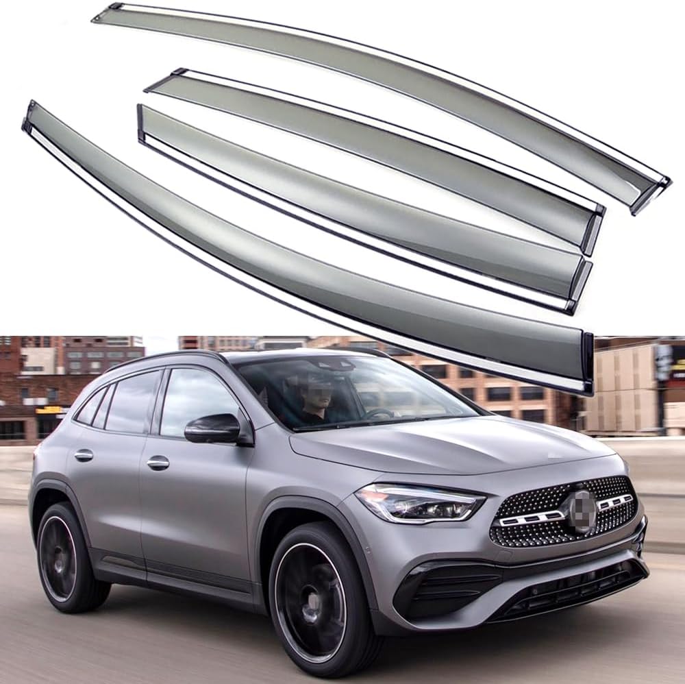 Deflectores de pantalla de ventilación para ventana, protectores de lluvia compatibles con Mercedes-Benz GLA 250GLA 35GLA 45 2021-2023, visera de
