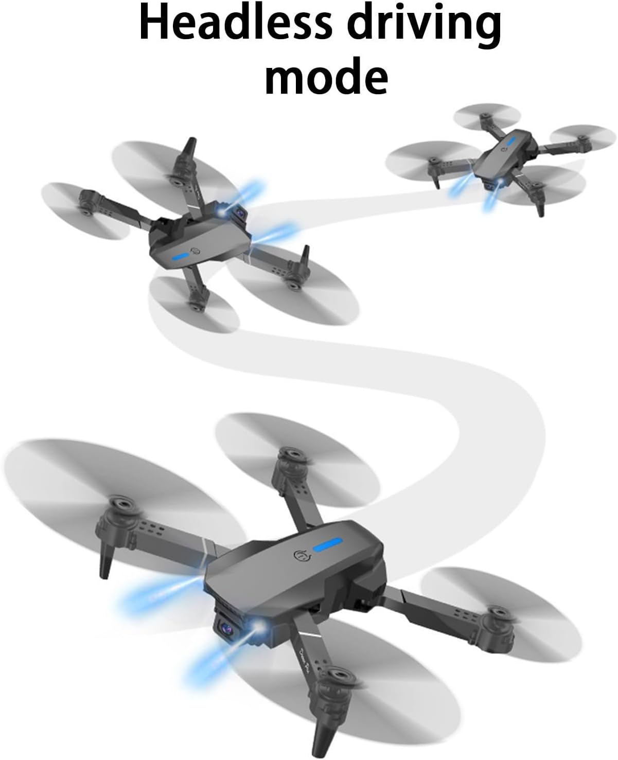 Drone with Camera, Remote Control Foldable Drone with Dual 4K HD FPV Camera – Altitude Hold, Headless Mode, One Key Start Speed Adjustment,