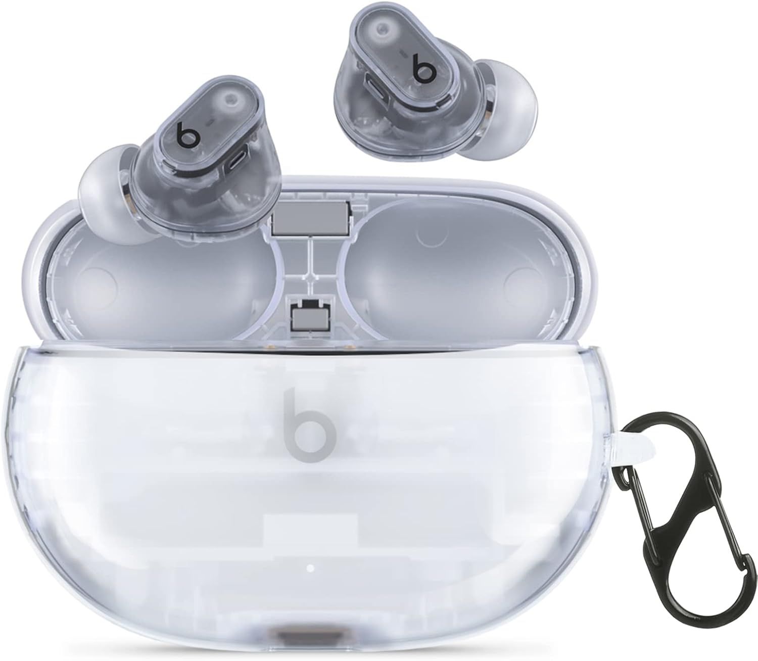 LiZHi Compatible con Beats Studio Buds + funda transparente, funda protectora diseñada de TPU suave transparente a prueba de golpes, accesorios