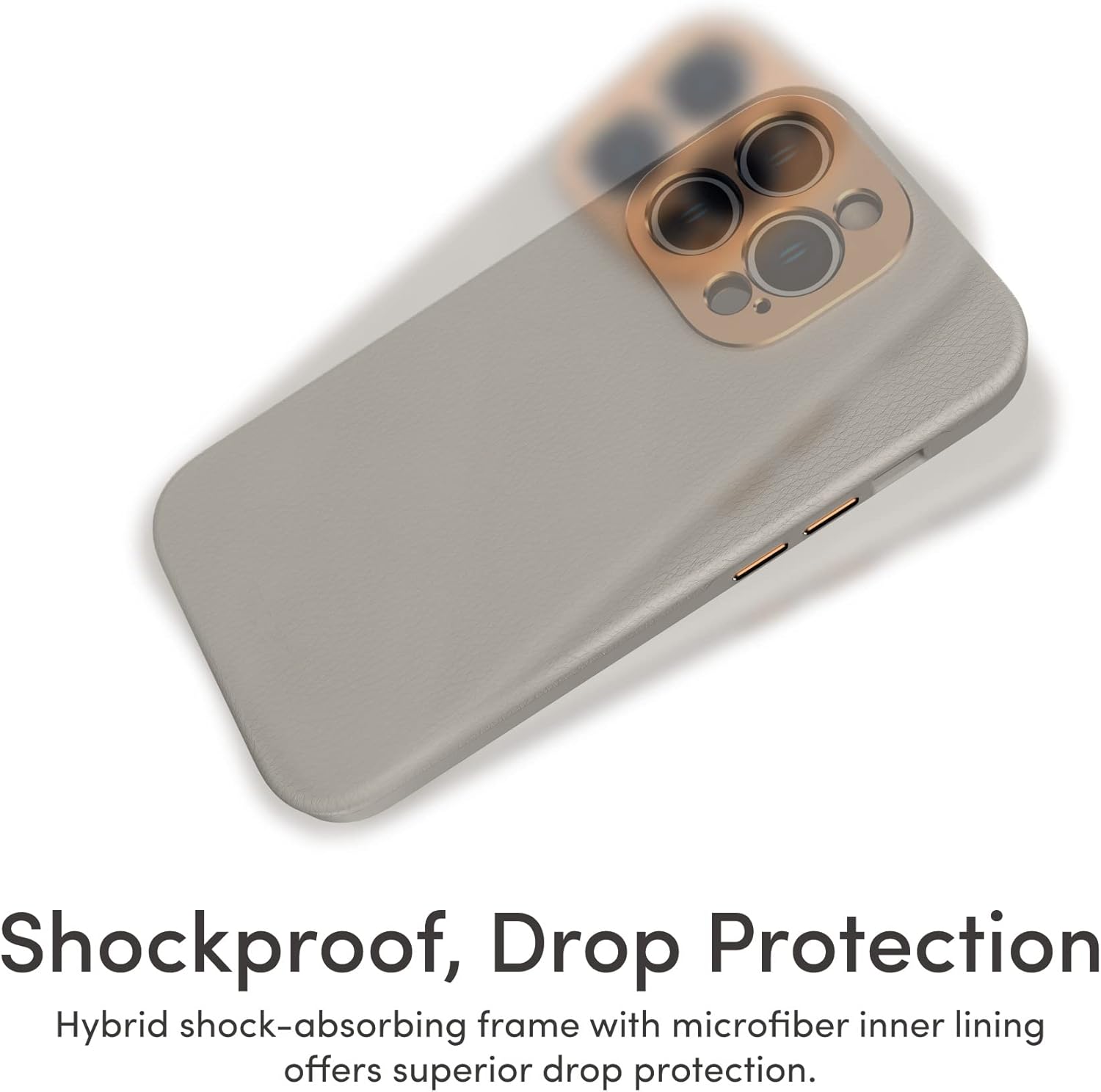 Moshi Napa – Funda de cuero de alta calidad (para iPhone 14 Pro Max de 6.7 pulgadas) – Compatible con MagSafe  Lente y botones elevados de aluminio