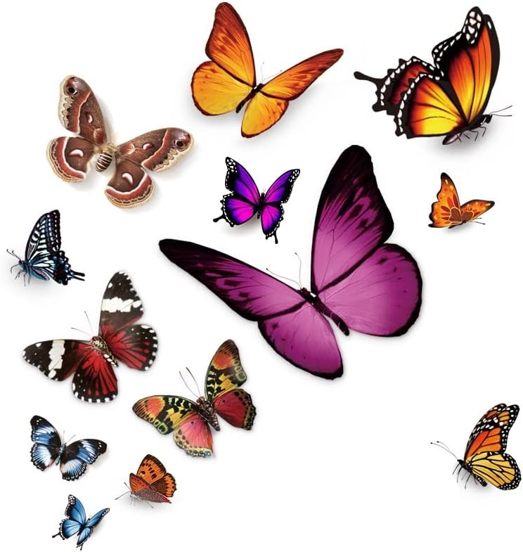 Calcomanías de vinilo de mariposa para automóvil, diseño de mariposas e insectos, impermeables, para parachoques, automóviles, motocicletas, cascos,
