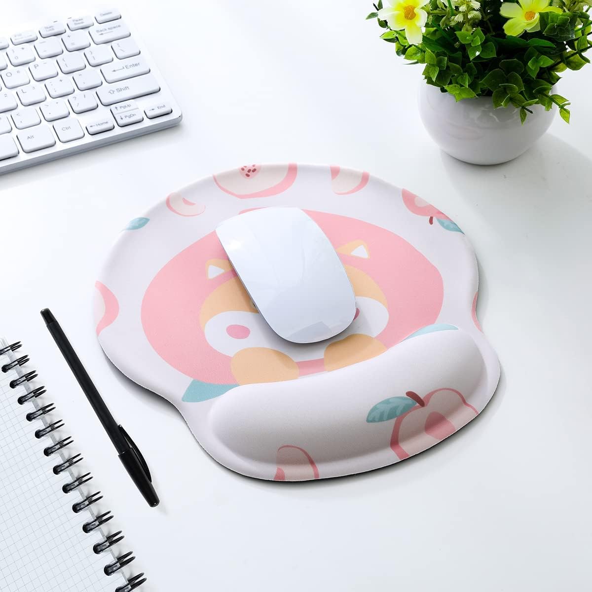 Alfombrilla de mouse ergonómica, alfombrilla de mouse para perro, soporte de muñeca antideslizante, alfombrilla de silicona para mouse de oficina,