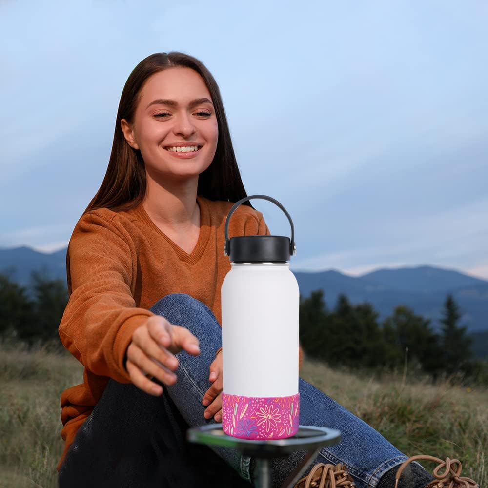 WK IEASON Funda protectora de silicona para vaso Stanley de 20 a 40 onzas y compatible con botella de agua Hydro Flask de 12 onzas, 21 onzas, 24