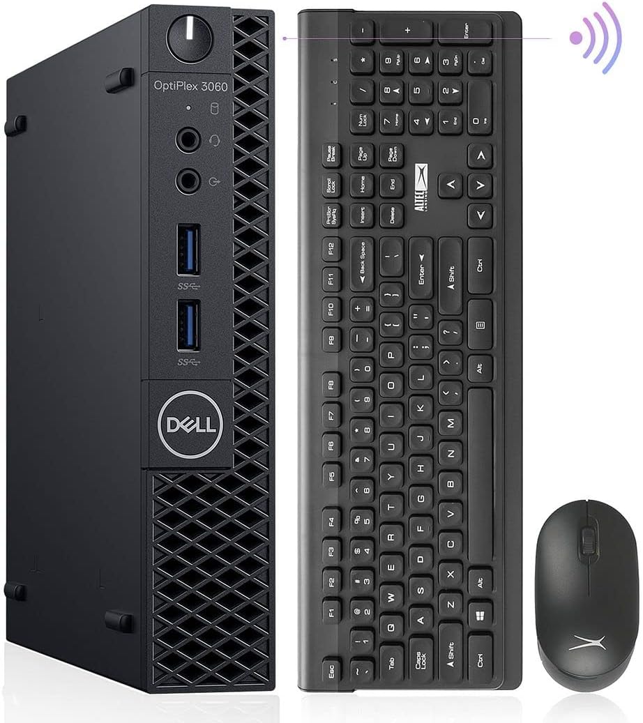 Dell Mini PC con Windows 11 Micro Computadora OptiPlex 3060 de escritorio, i7-8700T 16GB Ram 512GB M.2 NVMe M.2 SSD, AX210 Built-WiFi 6E, soporte de