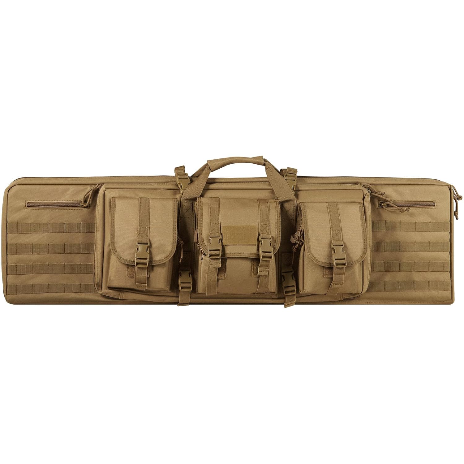 VEVOR Bolsa para rifles, bolsa táctica doble larga para pistola de 42 pulgadas, funda suave para rifle con cremallera con bloqueo, asa portátil y