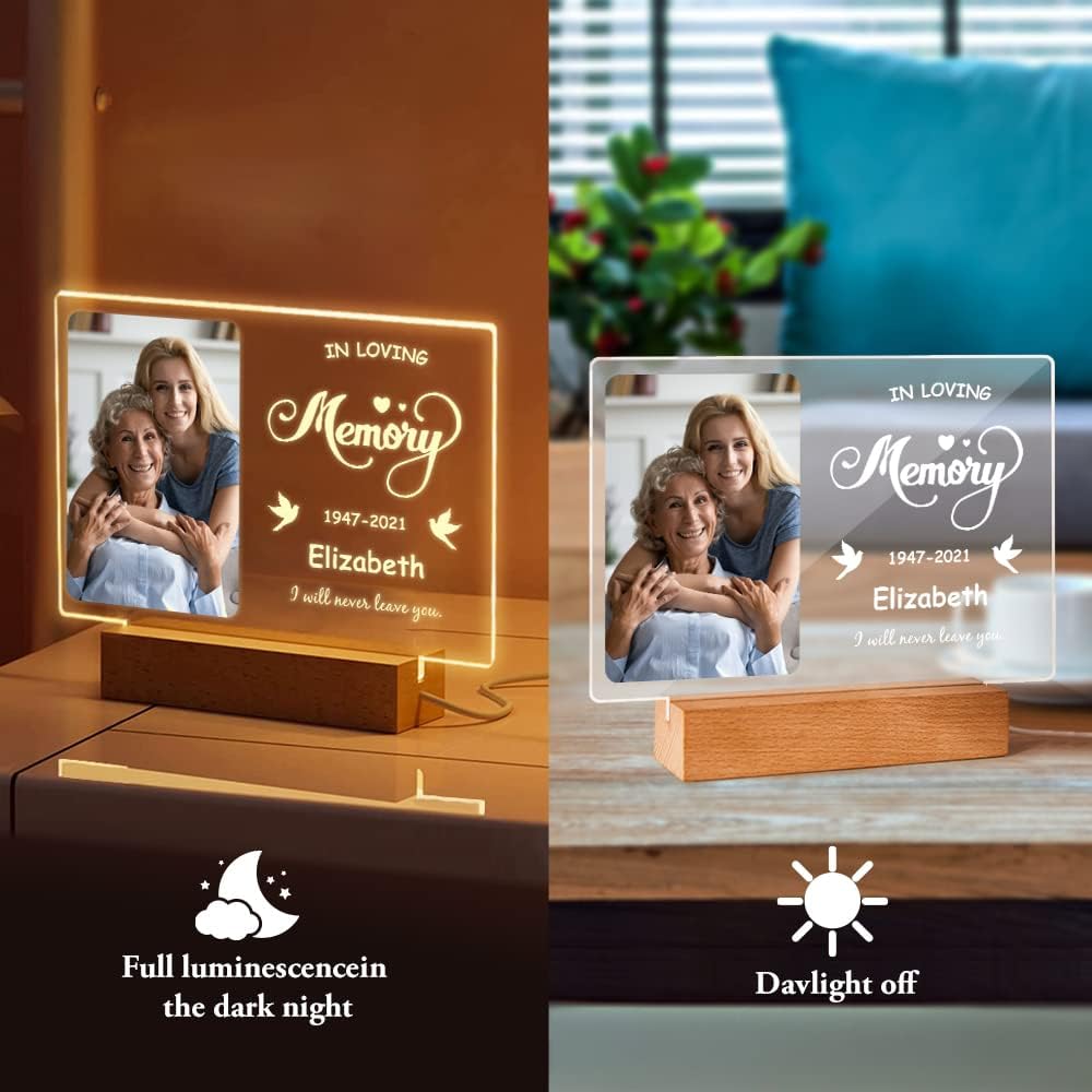 VEELU Regalos conmemorativos personalizados para la pérdida de mamá, regalos personalizados en memoria de un ser querido, regalos de condolencias,