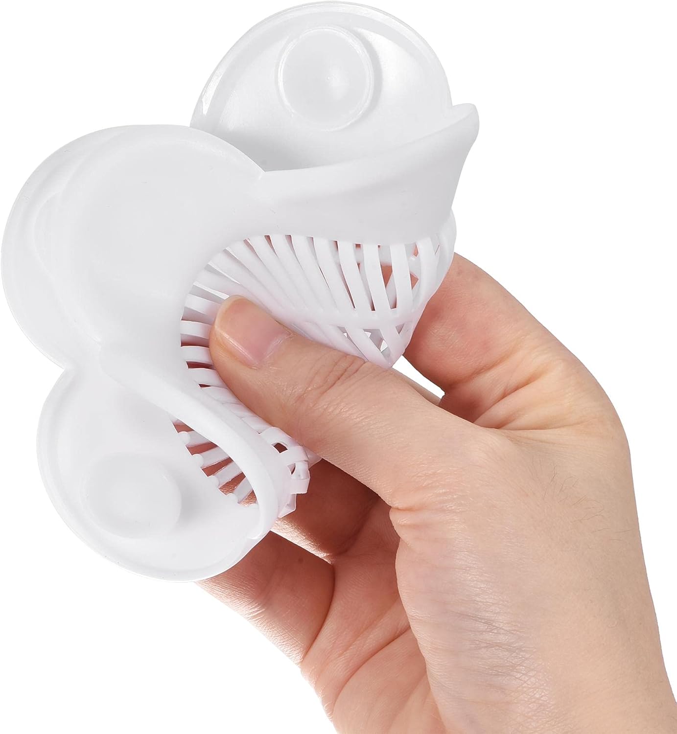 uxcell Colador para fregadero de cocina, tapón de eliminación de fregadero de silicona, colador de pelo flexible, color blanco, 2 unidades