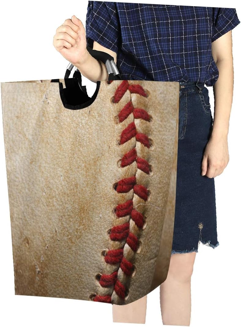 ALAZA Cesta de almacenamiento grande con asas para pelotas de béisbol, estilo vintage, para ropa sucia, con asas, para cestas de regalo, dormitorio,