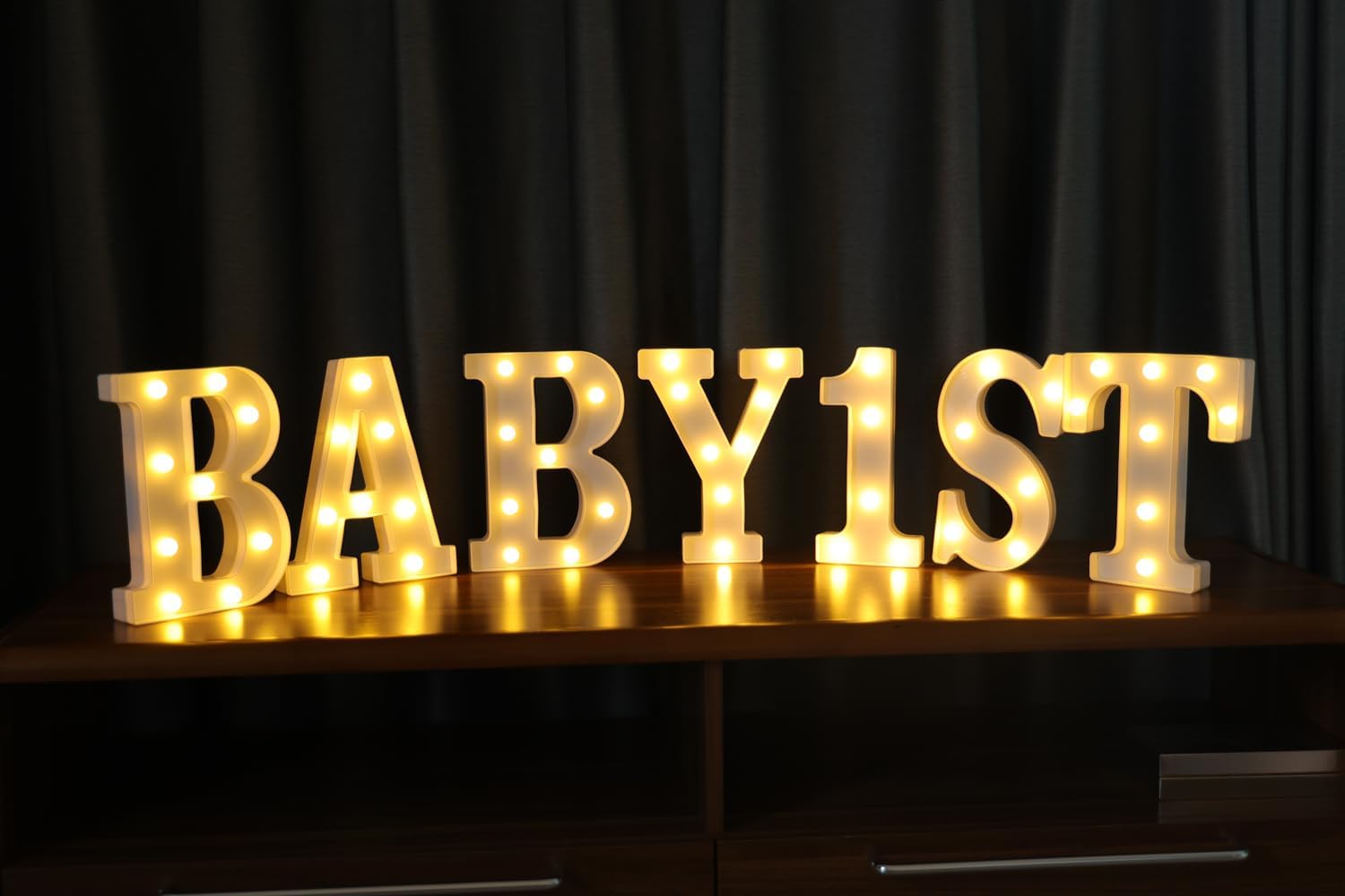 Letras iluminadas, letras LED, 26 letras del alfabeto, letras iluminadas decorativas, a pilas, para fiestas, bares, luz de noche, decoración del