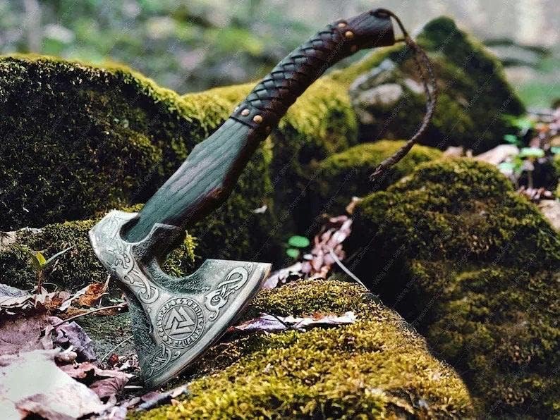 Hacha vikinga, hacha, hachas de lanzamiento, armas, hacha de mano, regalos para él, herramienta de trabajo de madera, regalos vikingos para hombres,