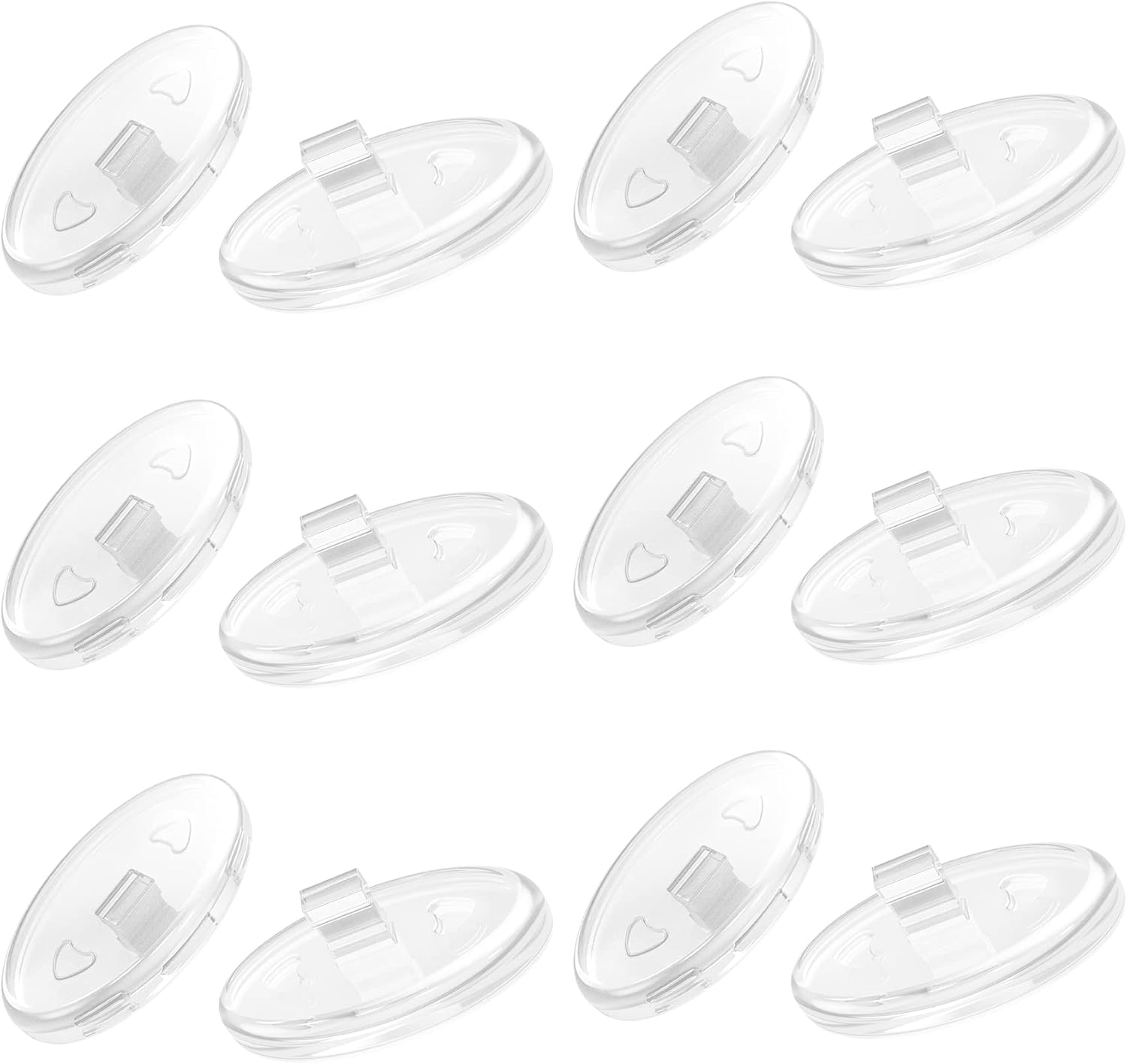 6 pares de almohadillas de nariz de repuesto para Oakley Metal Plate OX5038  Quilla OX3125  Licuadora 6B OX3162  Transistor OX3085  Placa de carbono