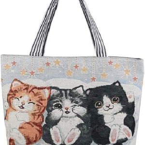 Bolsa de lona para mujer, bolsa de compras reutilizable para comestibles, bolsa de hombro portátil, bolsa escolar Bolsa de lona para mujer, bolsa de compras reutilizable para comestibles, bolsa de hombro portátil, bolsa escolar