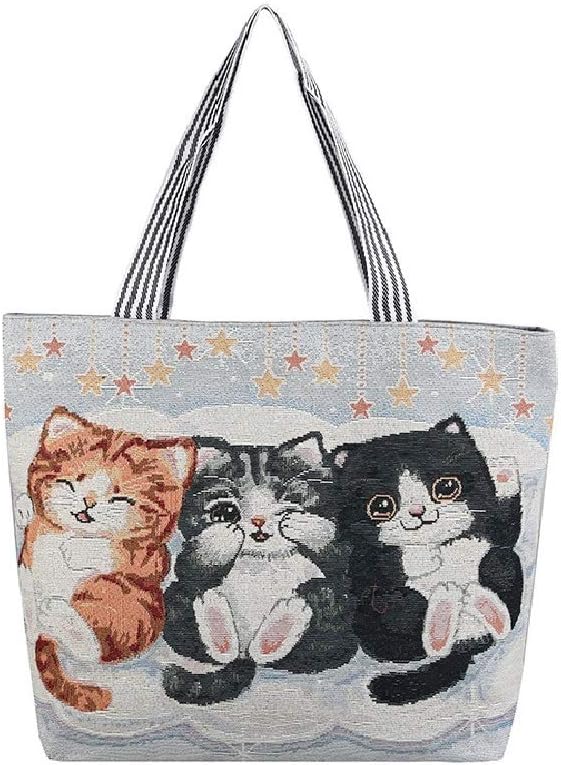 Bolsa de lona para mujer, bolsa de compras reutilizable para comestibles, bolsa de hombro portátil, bolsa escolar