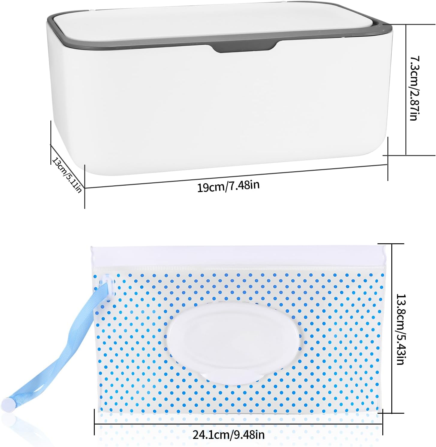 Caja dispensadora de toallitas húmedas, caja de almacenamiento de servilletas, caja de papel higiénico a prueba de polvo con tapa, dispensador de