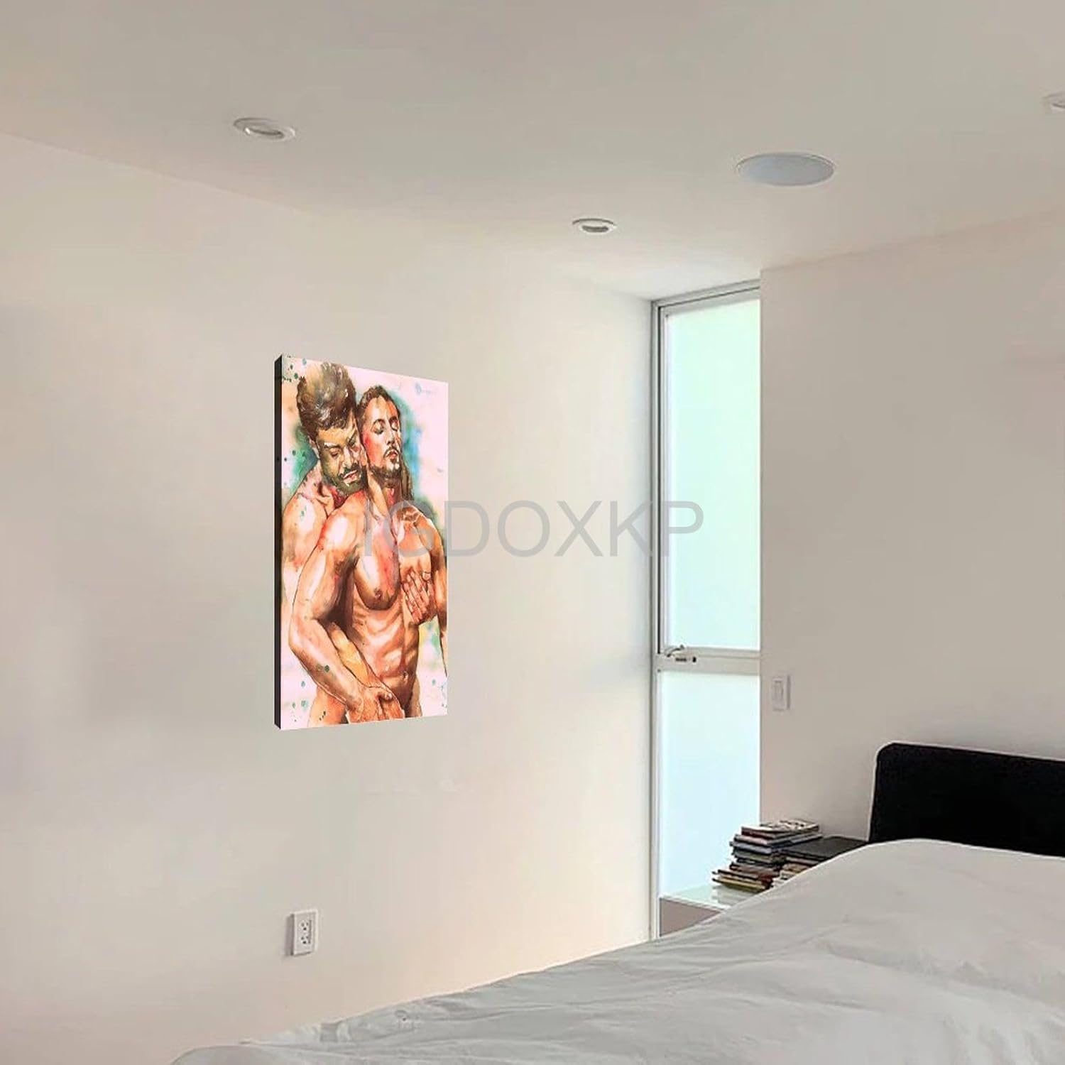 Póster de arte gay masculino masculino musculoso desnudo adulto arte abstracto (2) póster de lienzo para decoración de pared, pinturas para sala de