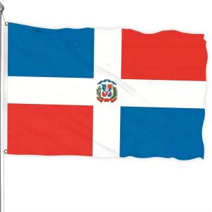 Bandera de República Dominicana de 3 x 5 pies, banderas impresas de poliéster 100D para decoración patriótica de interiores y exteriores Bandera de República Dominicana de 3 x 5 pies, banderas impresas de poliéster 100D para decoración patriótica de interiores y exteriores