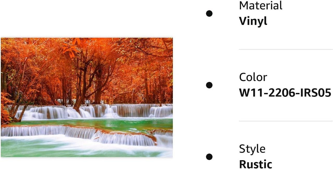 wall26 Adhesivo mural removible para pared, cascada de río, bosque rápido, naturaleza, desierto, fotografía, realismo, paisaje rústico, decorativo,