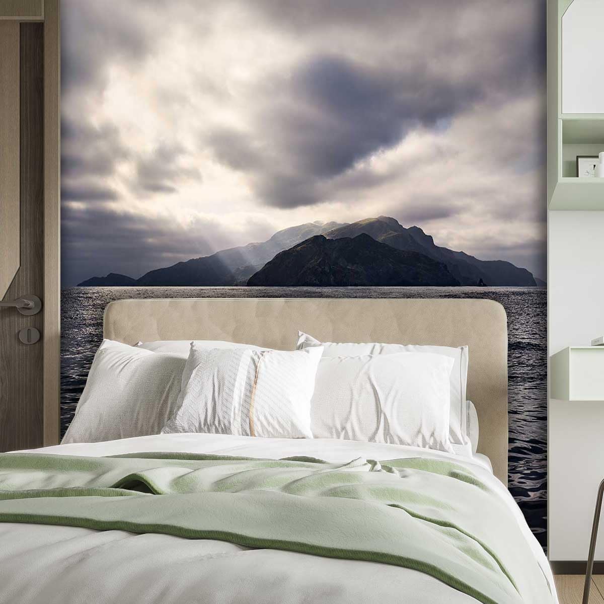 Papel De Paredes Decorativo Isla del Mar Adhesivo de Pared Costa Playa Paneles de Pared Nuevo Aspecto Nuevo (W) 137.8″ X (H) 110″