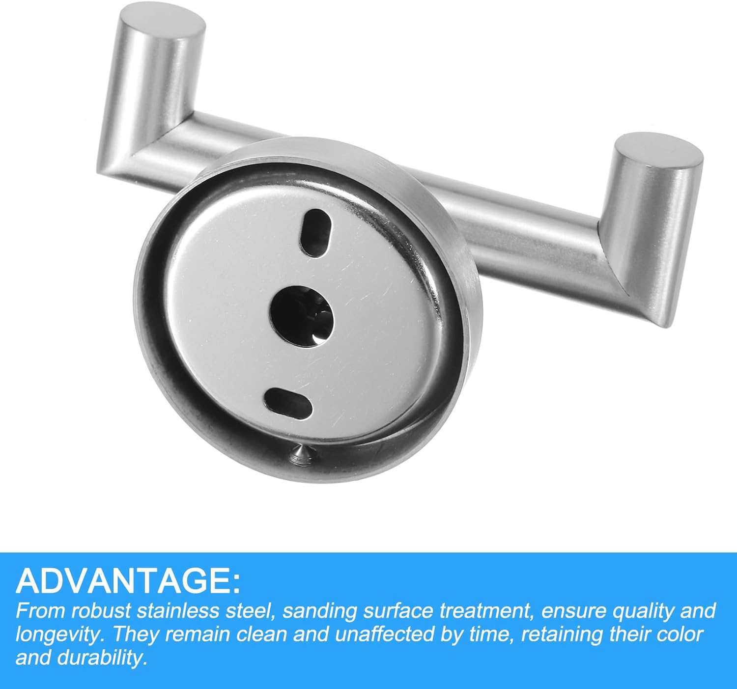 uxcell Gancho de baño, 1 gancho de acero inoxidable impermeable para toallabata con tornillos para cocina, puerta, gabinete, baño, vestíbulos,