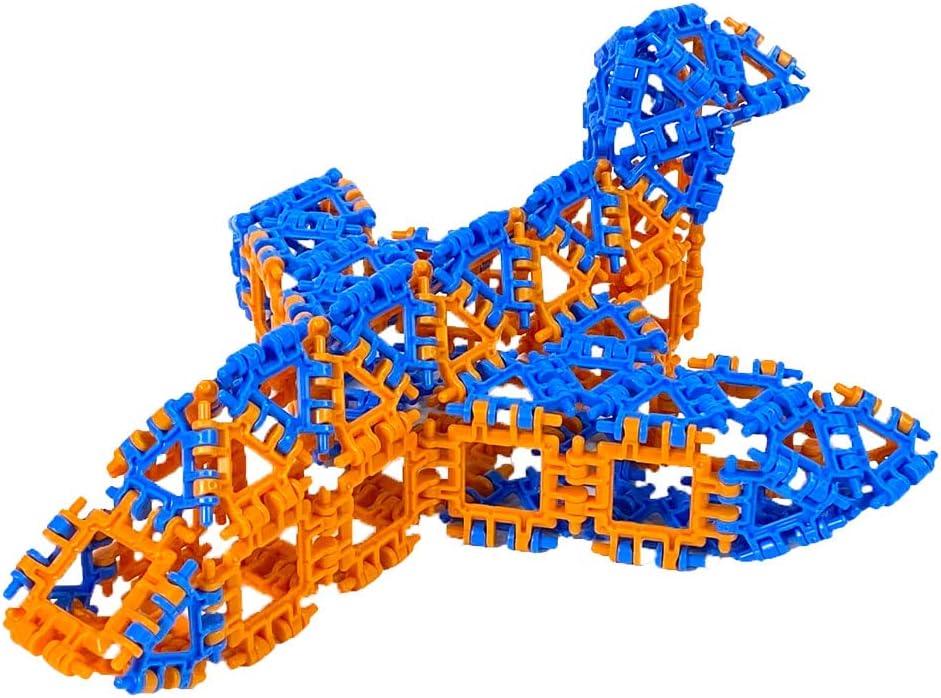 That Hinge Toy – Juego de 150 piezas morado + verde, dinosaurio + más juguete de construcción STEM