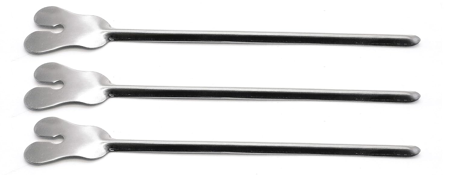 3 × Director ranurado dental con punta de sonda y lazo de lengua 5″ Instrumentos quirúrgicos