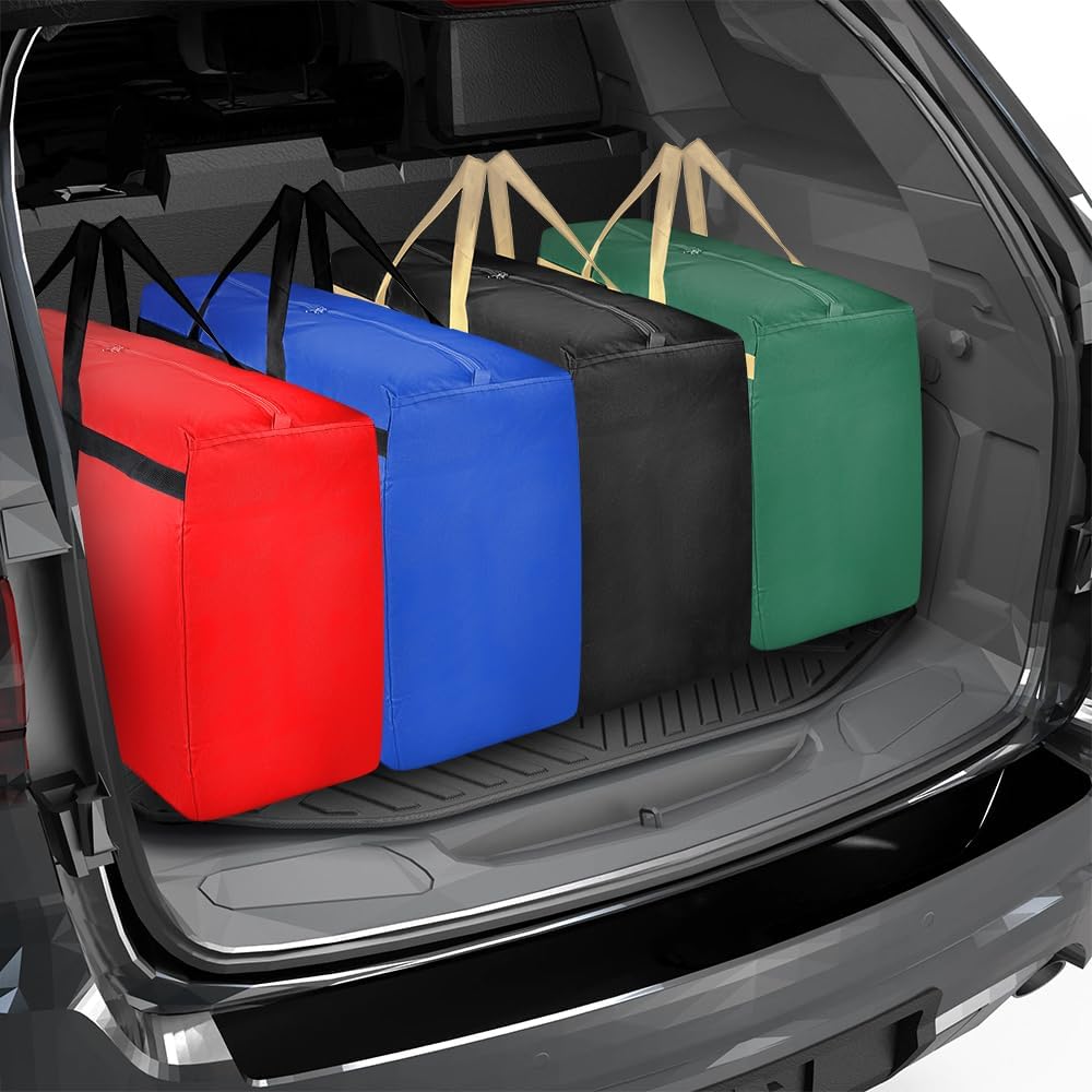 Paquete de 2 bolsas de mudanza resistentes extra grandes con cremalleras fuertes, bolsa de almacenamiento para ahorrar espacio para estudiantes